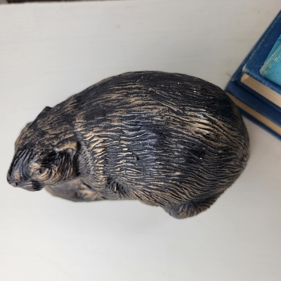 Mid-Century Modern Canadian Beaver Scupture Vintage Ceramic 6" - Picture 8 of 15